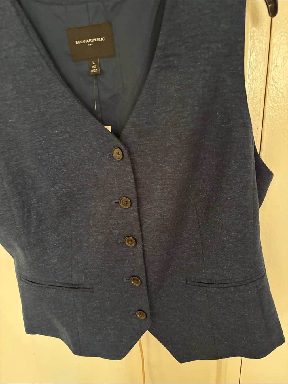 Banana Republic Navy Button Vest